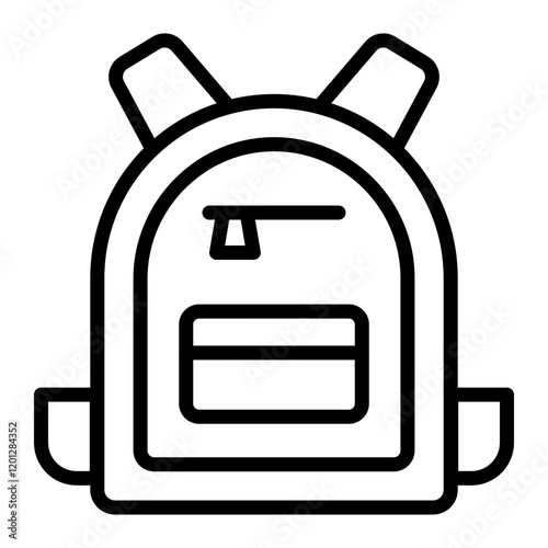 Backpack Vector Line Icon Design