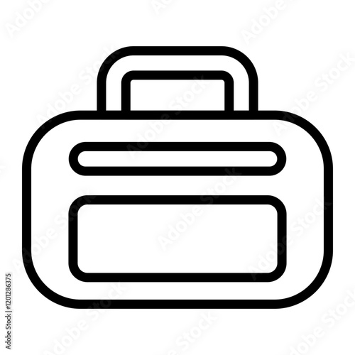 CarryOn Bag Vector Line Icon Design