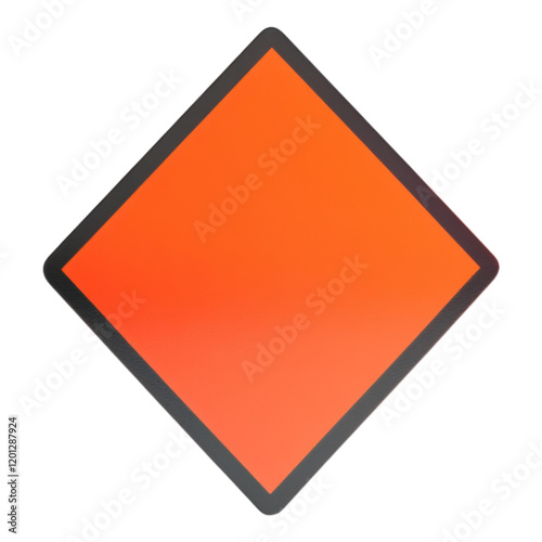 Free Download Blank Orange Diamond Shaped Sign Road Warning Construction Safety Traffic Template Isolated - GFXLoad