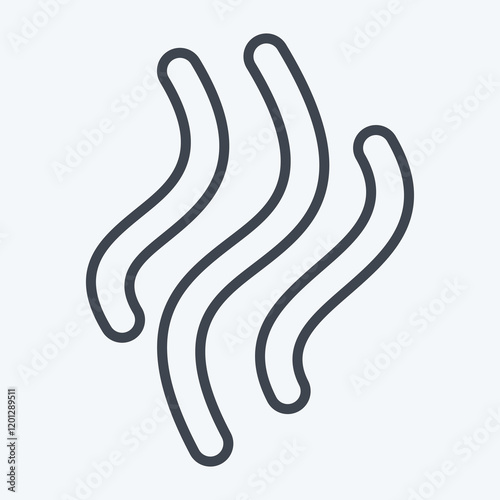 Icon Smoke. related to Smoking symbol. line style. design editable