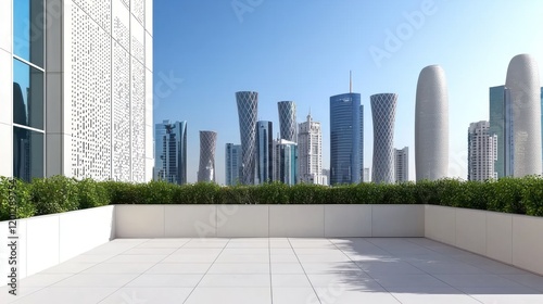 City Skyline Rooftop View