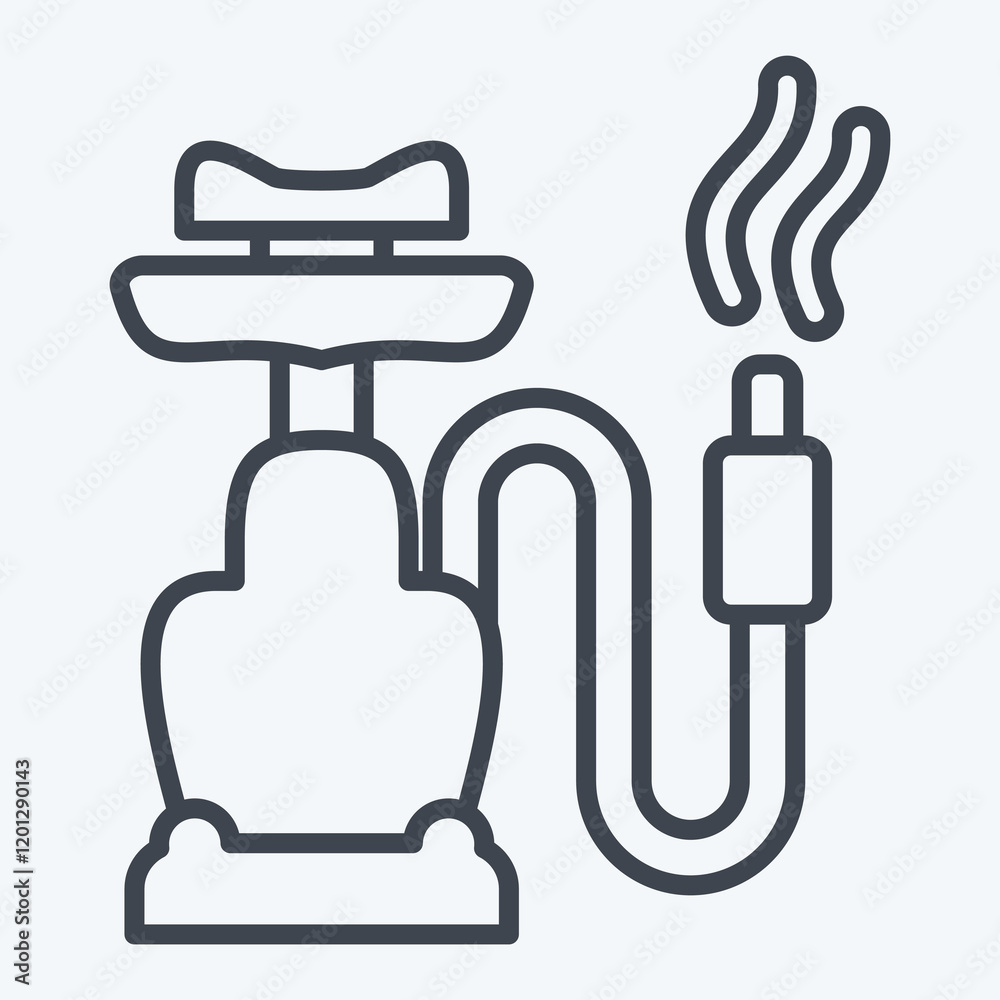 Icon Shisha. related to Smoking symbol. line style. design editable Icon Shisha. related to Smoking symbol. line style. design editable