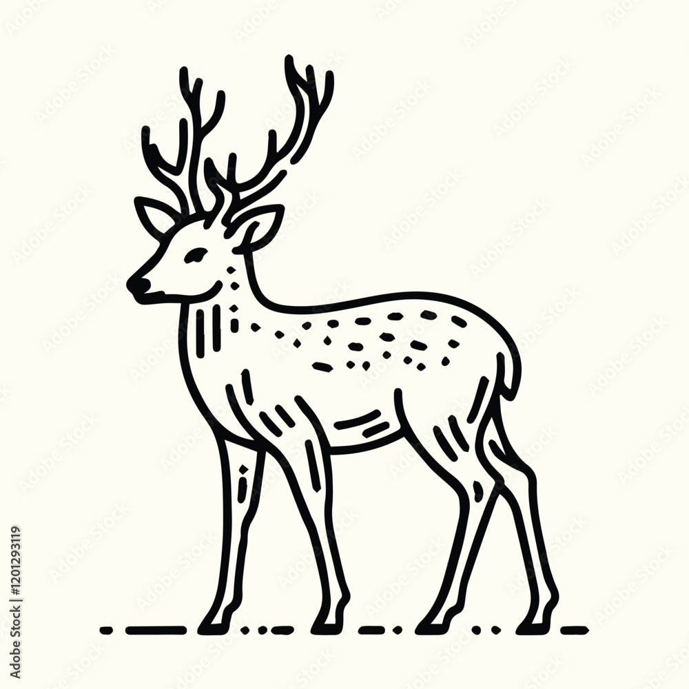 Deer Sketch Drawing Line Art Animal Wildlife Deer Sketch Drawing Line Art Animal Wildlife