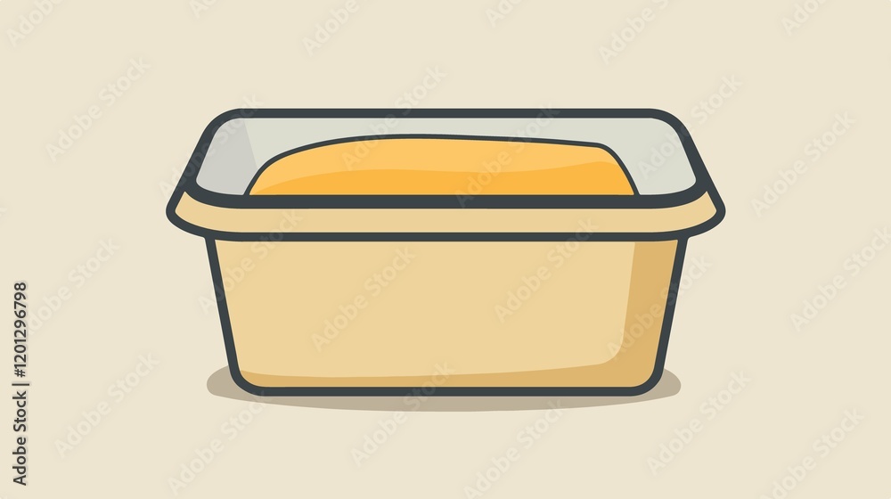 Flat Vector Loaf Pan Icon Isolated on Transparent Background Flat Vector Loaf Pan Icon Isolated on Transparent Background