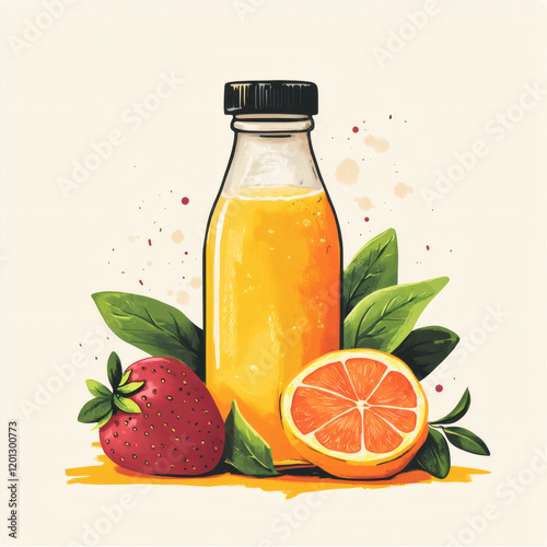 Fresh Fruit Juice Collection in Glass and Jar – Healthy Tropical Drinks
