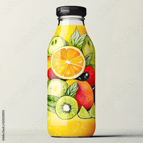 Fresh Fruit Juice Collection in Glass and Jar – Healthy Tropical Drinks