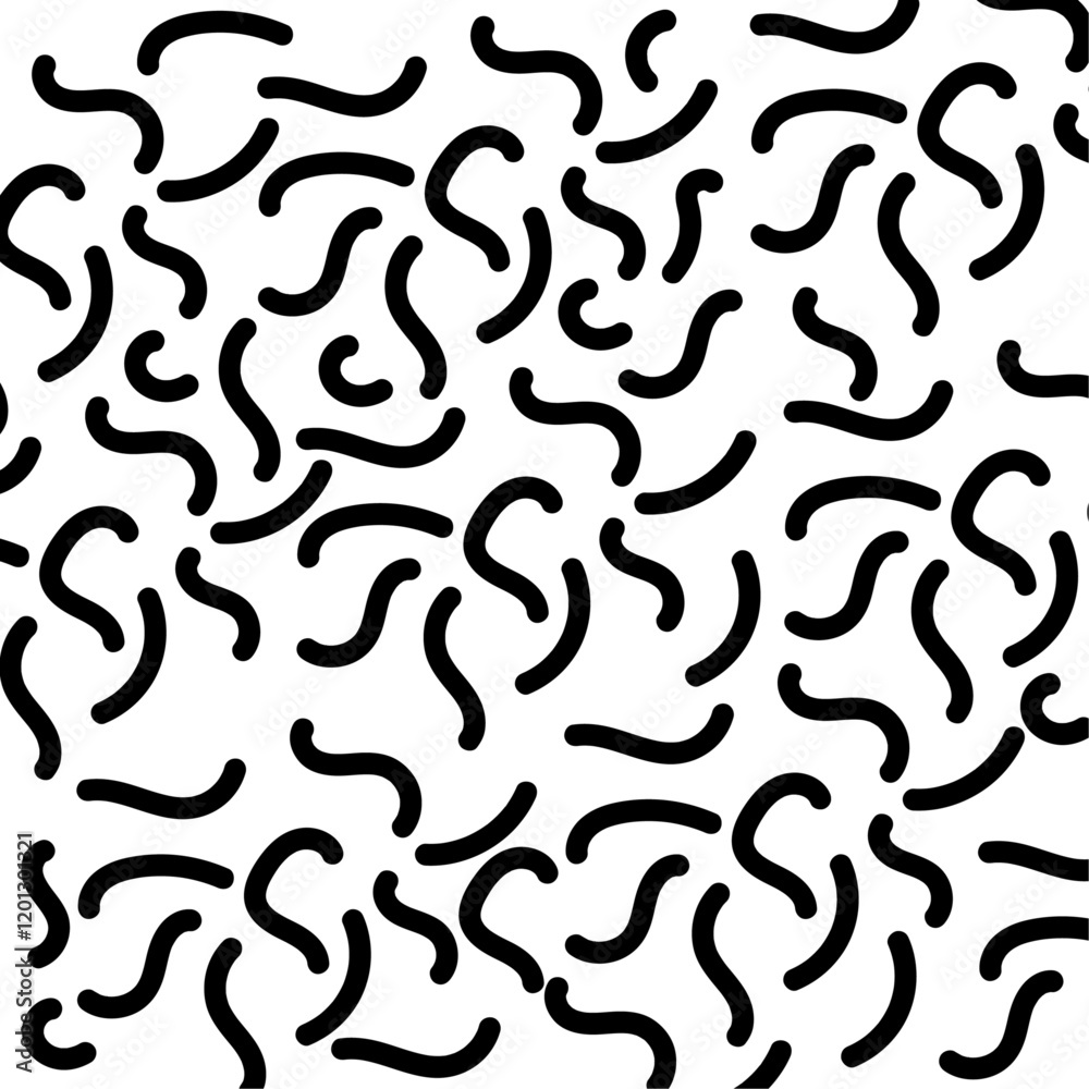 Abstract doodle lines seamless pattern for childrens background design