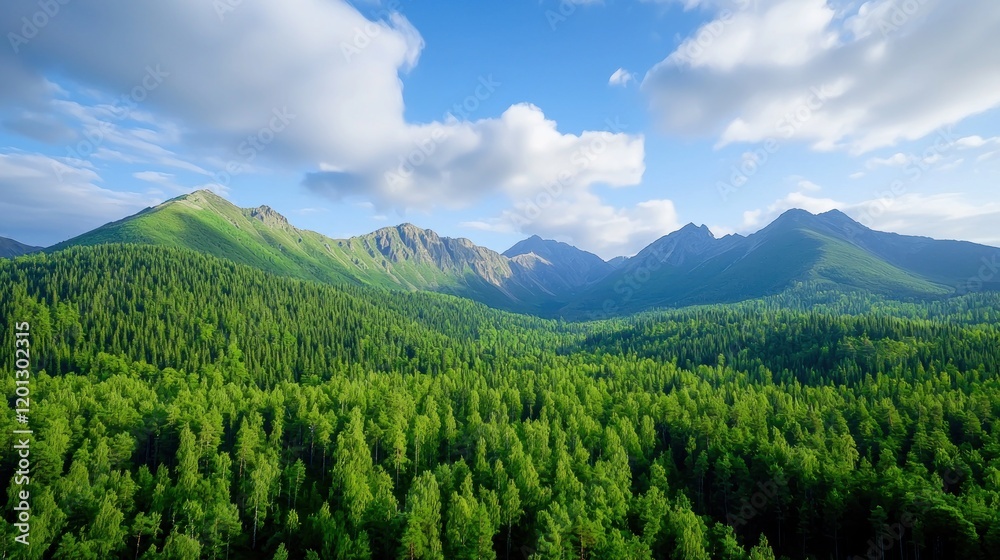 Lush Green Forest Mountain Landscape Lush Green Forest Mountain Landscape
