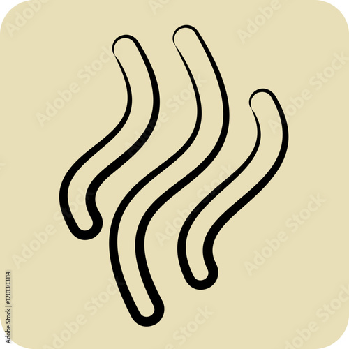 Icon Smoke. related to Smoking symbol. hand drawn style. design editable