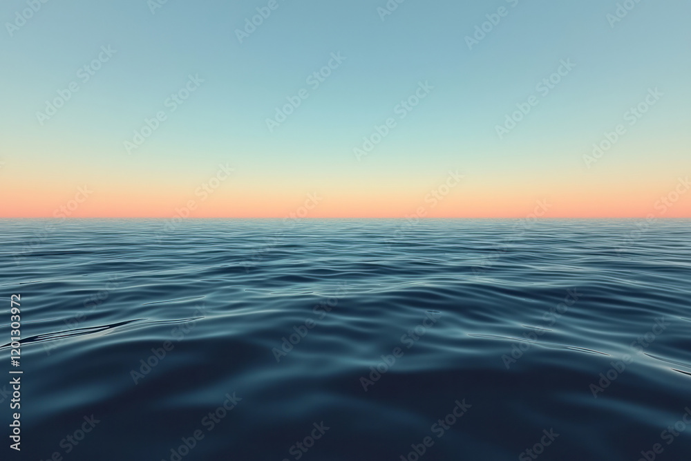 Obraz premium A serene ocean scene where waves form poetic lines, merging the fluidity of water with the rhythm of poetry,