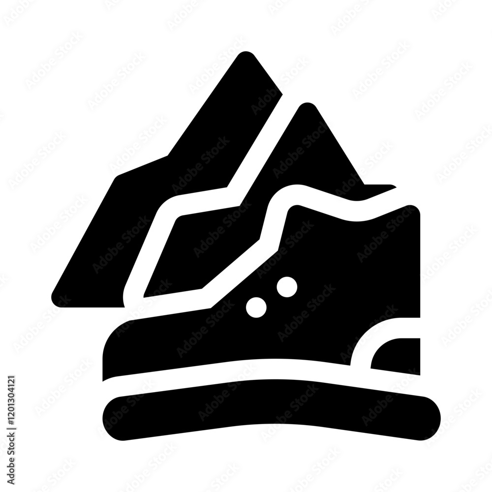 Climbing Shoes glyph icon