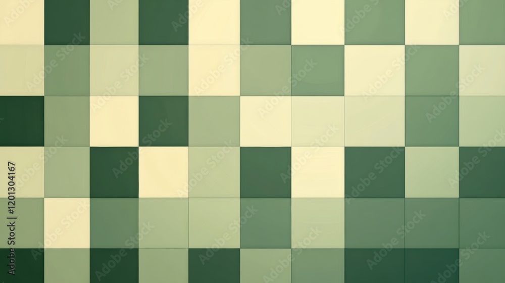 Abstract Green and Beige Square Pixel Pattern Background Texture Abstract Green and Beige Square Pixel Pattern Background Texture