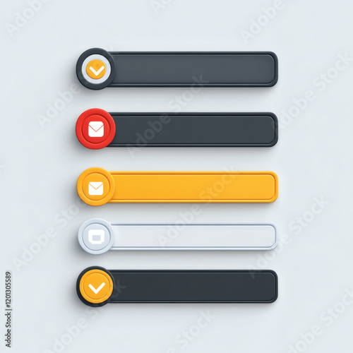 Glossy Orange Web Button Vector for Websites and Digital Design