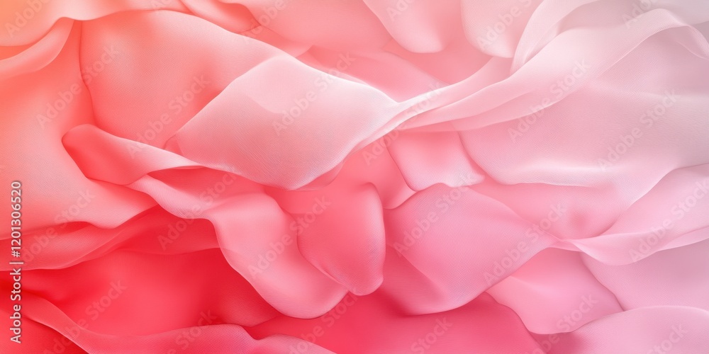 Obraz premium Soft pink and white abstract fabric waves create delicate flowing patterns