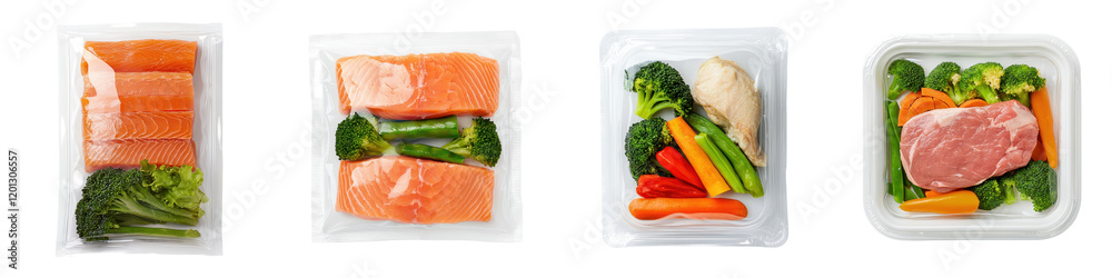 Healthy Meal Prep Containers with Salmon Broccoli Carrots and Cauliflower   Balanced Nutrition for Fitness Wellness and Clean Eating Lifestyle