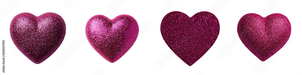 Glittering shimmering red and pink heart shapes in a romantic textured background  Elegant luxurious Valentine s Day love and romance concept  Ideal for greeting cards invitations