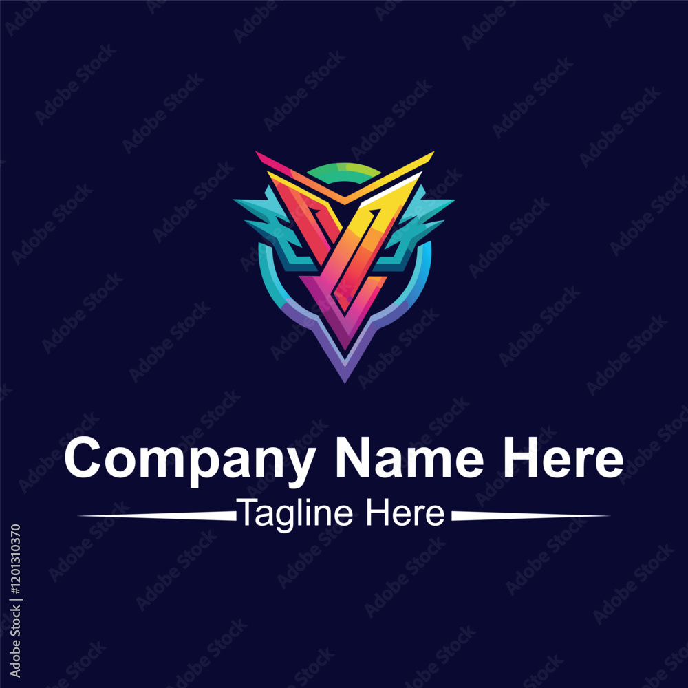 gradient elements with geometric shapes logo gradient elements with geometric shapes logo
