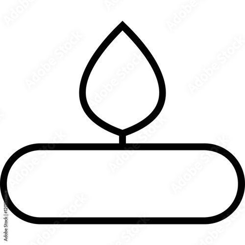 Simple vector icon table candle