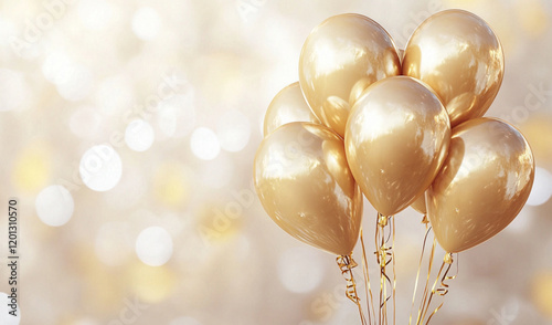 golden christmas balls