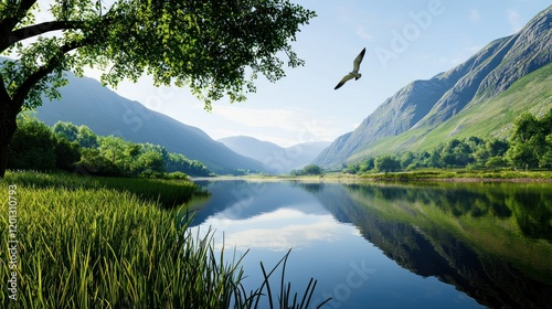 Tranquil Mountain Lake
