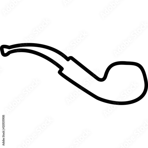 Simple vector icon smoking pipe