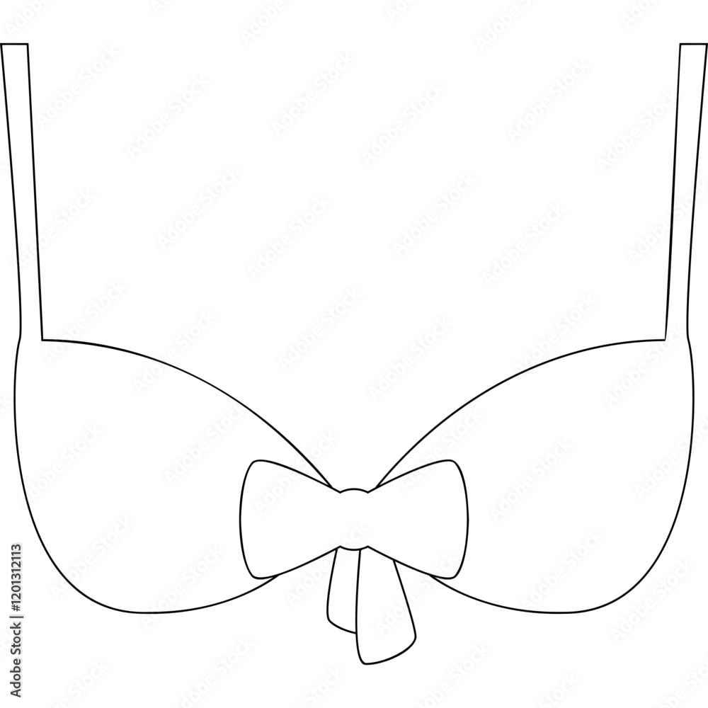 Women's bra contour with center bow Women's bra contour with center bow