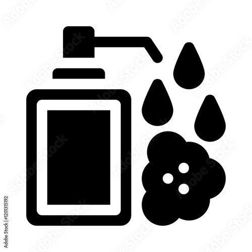 Foam Pump Bottle glyph icon