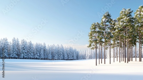 Snowy Pines Winter Forest