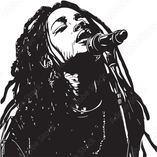 female reggae singer with dreadlocks