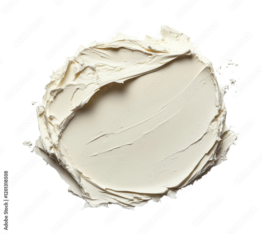 Cream spread on food high fidelity neutral environment top view culinary concept isolated on transparent background png Cream spread on food high fidelity neutral environment top view culinary concept isolated on transparent background png