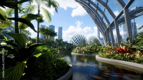 Urban Oasis: Modern Garden Cityscape