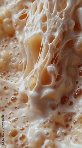 Creamy baked macaroni cheese with melted cheese on top presented in close-up ...