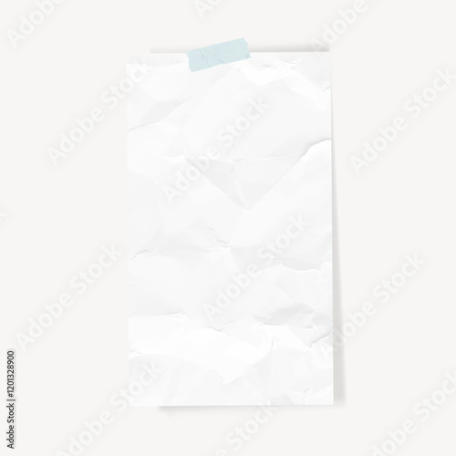 Wrinkled note paper clipart vector