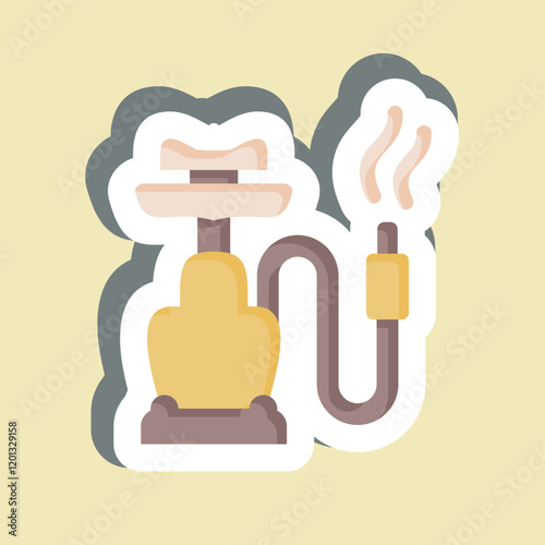 Sticker Shisha. related to Smoking symbol. design editable