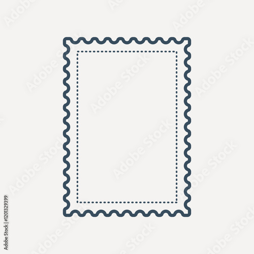 Rectangle postage stamp vector