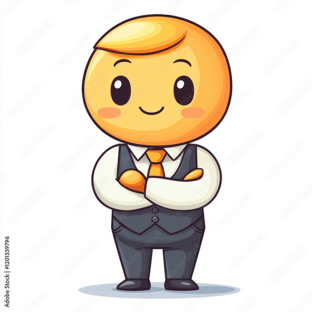 Cartoon Businessman Character with Blonde Hair Cartoon Businessman Character with Blonde Hair