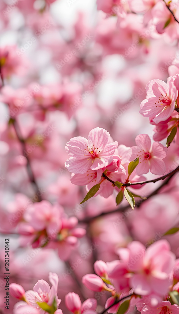 Spring flowers background with pink blossom, cinematic, with white tones Spring flowers background with pink blossom, cinematic, with white tones