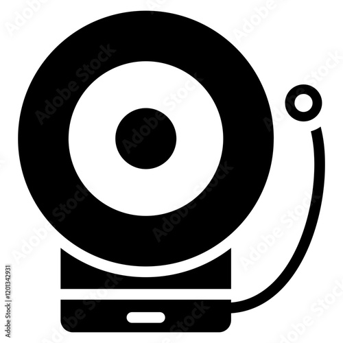 School Bell Glyph Icon