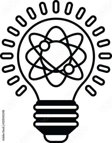 A light bulb with a ball inside of it
