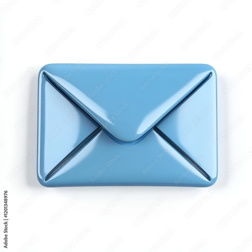 E mail concept on white background, Generative AI E mail concept on white background, Generative AI