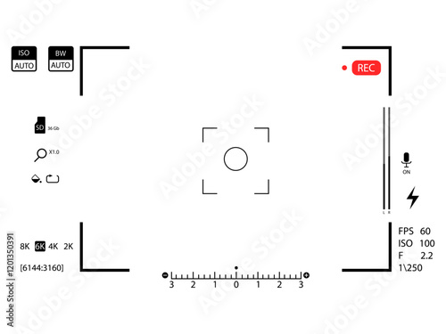 Capture camera template banner, photography and focus, shutter design, photo snapshot device shoot picture equipment, digital technology optics, vector illustration