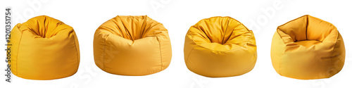 Cozy and Colorful Yellow Bean Bag Chairs for Relaxing and Lounging at Home  Comfortable and casual seating solution for modern living spaces perfect for unwinding resting