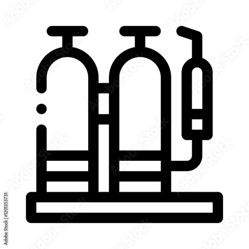 Gas Welding line icon