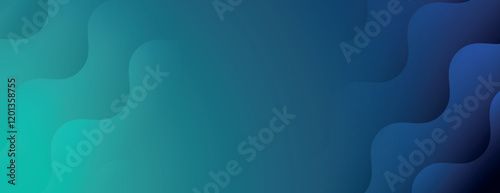 Wavy blue background with a smooth texture. The background features layered blue curves, creating a dynamic blue pattern. Minimal abstract gradient curve vector background