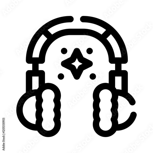 Earmuffs line icon