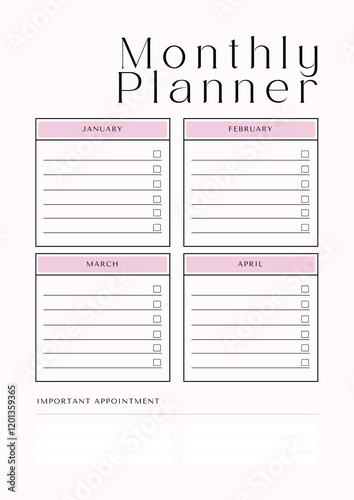 Pink Feminine Daily Planner