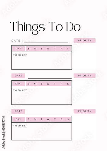 Pink Feminine Daily Planner
