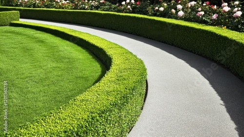 green grass in the park