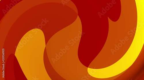 Wallpaper Mural Abstract Red and Orange Swirl Design with Smooth Flowing Shapes digital render Torontodigital.ca