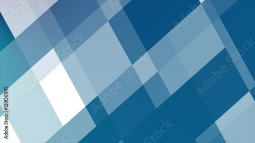 Abstract Blue Geometric Pattern with Overlaying Squares and Transparent Layers 4k video motion